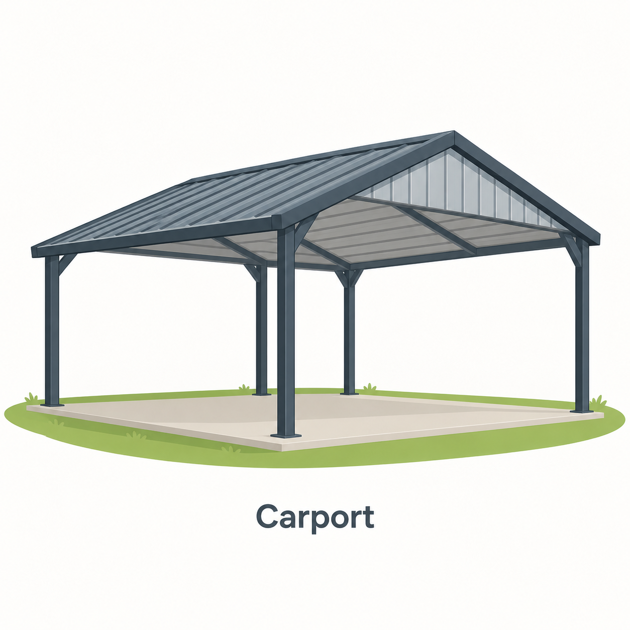 Example of a gable carport